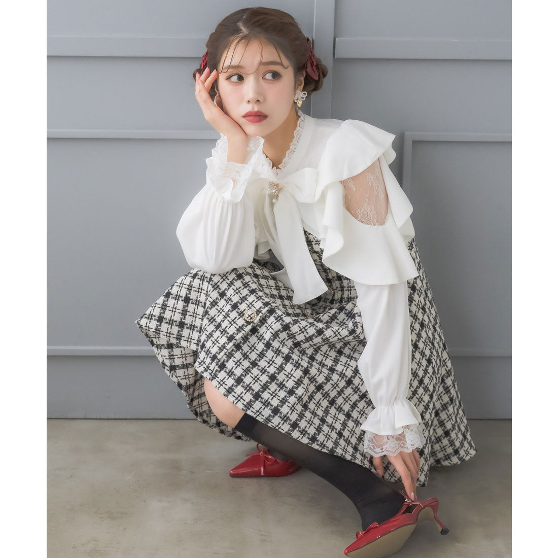 クチュールバイロジータ couture BY ROJITA ラッフルミニワンピース （マルチ） マルチ