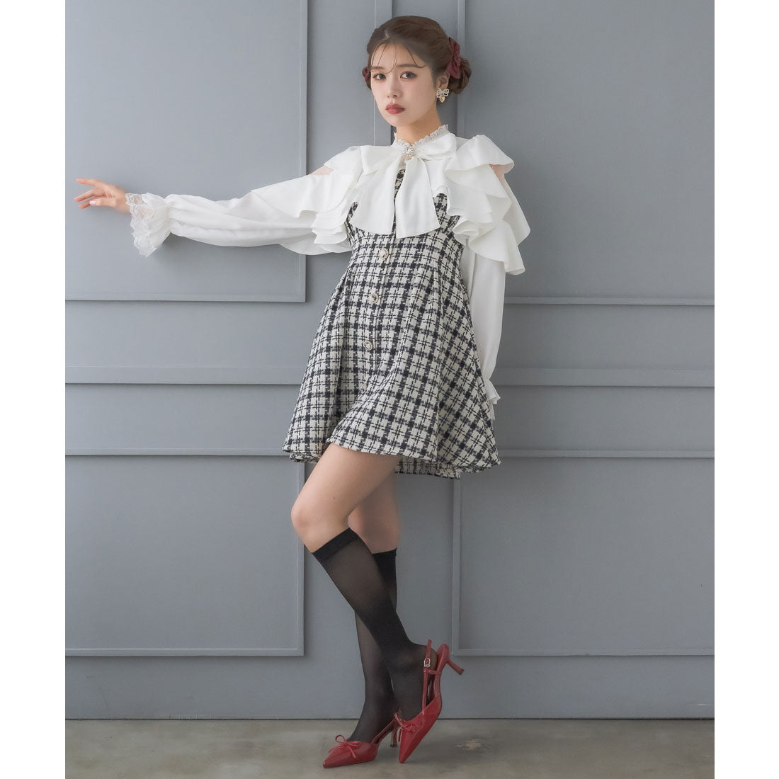 クチュールバイロジータ couture BY ROJITA ラッフルミニワンピース （マルチ） マルチ