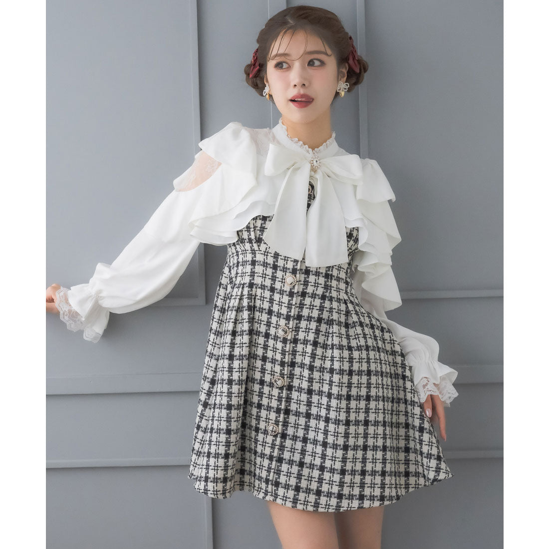 クチュールバイロジータ couture BY ROJITA ラッフルミニワンピース （マルチ） マルチ