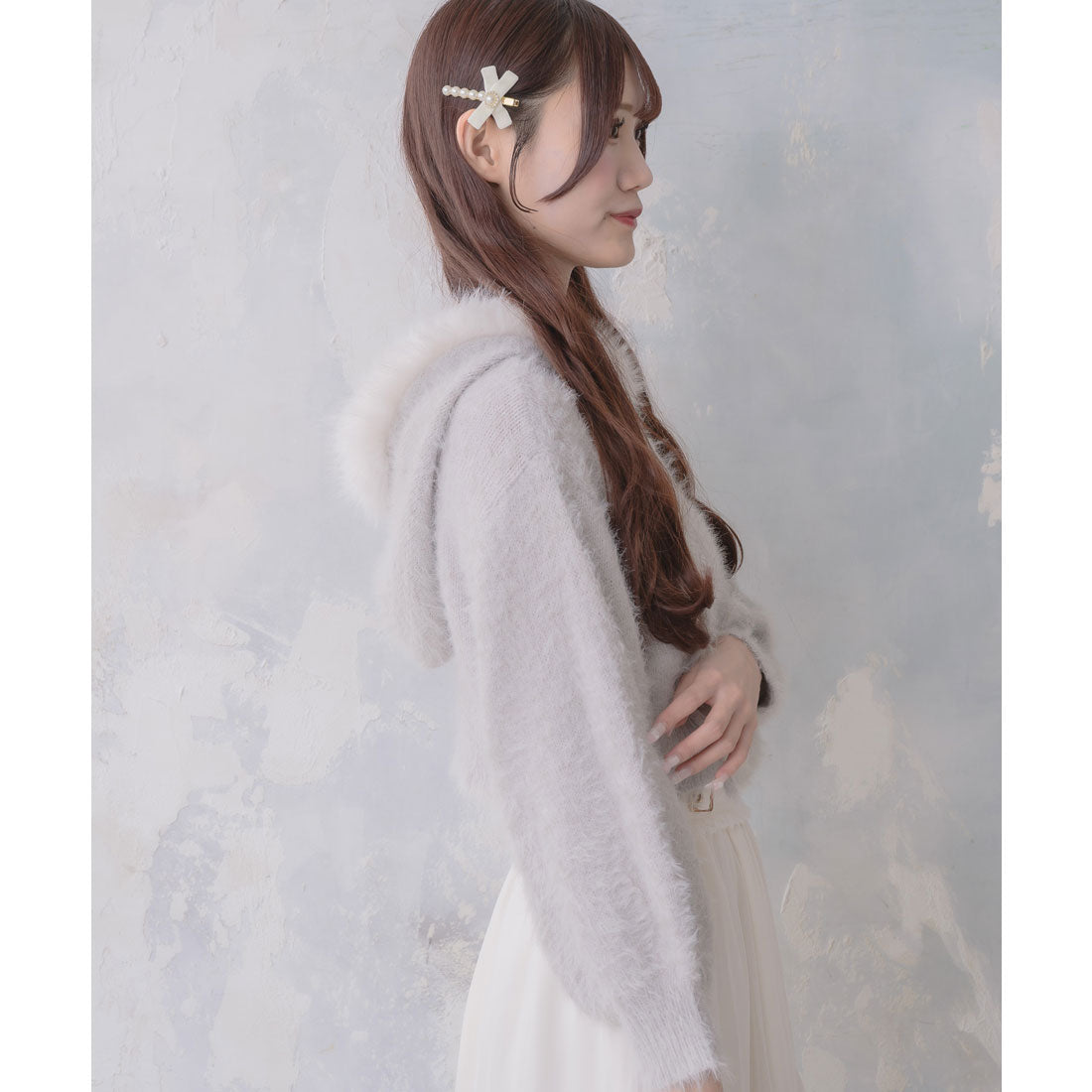 クチュールバイロジータ couture BY ROJITA ラメシャギーニットパーカー （グレー） グレー