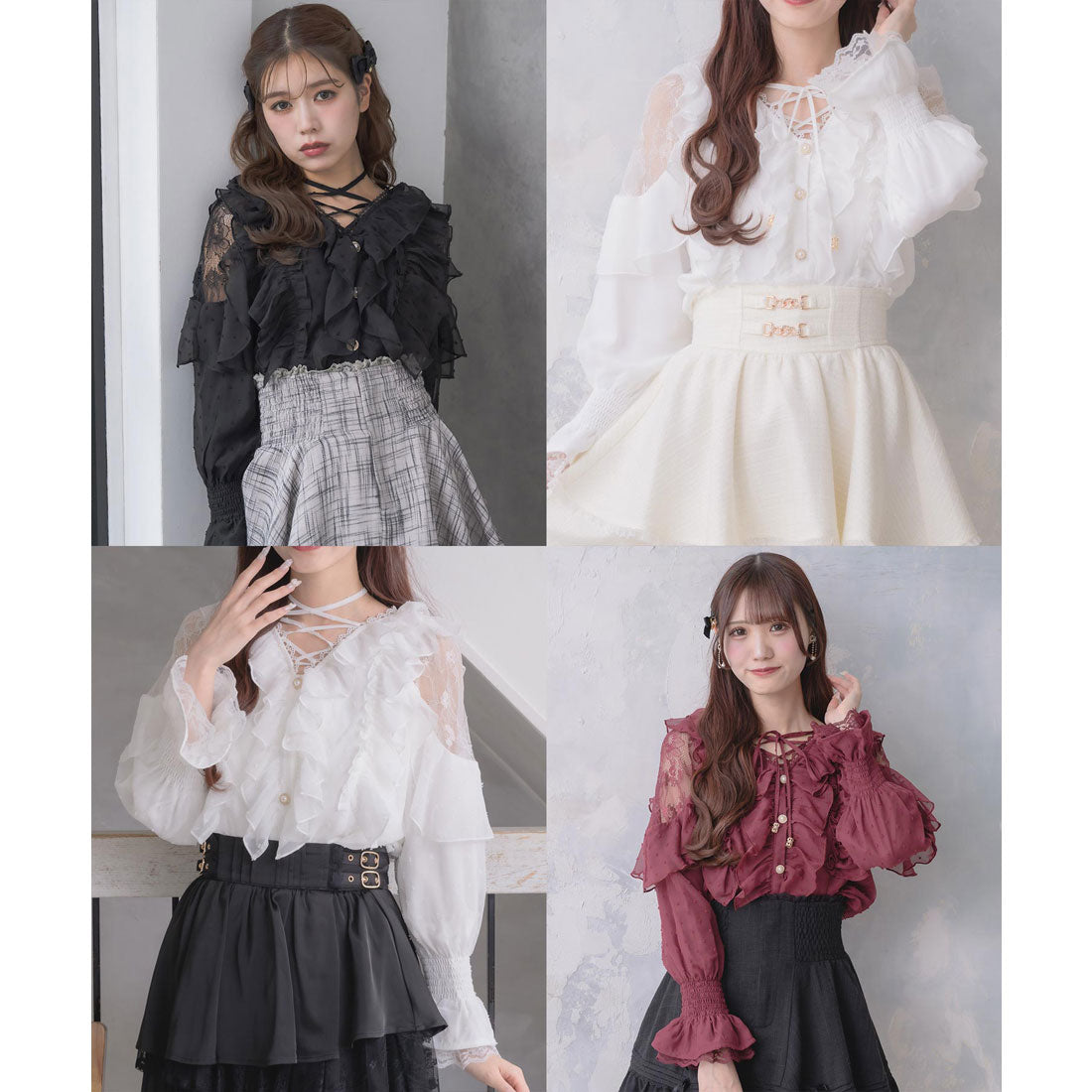 クチュールバイロジータ couture BY ROJITA クロスネックフリルブラウス （ブラック） ブラック