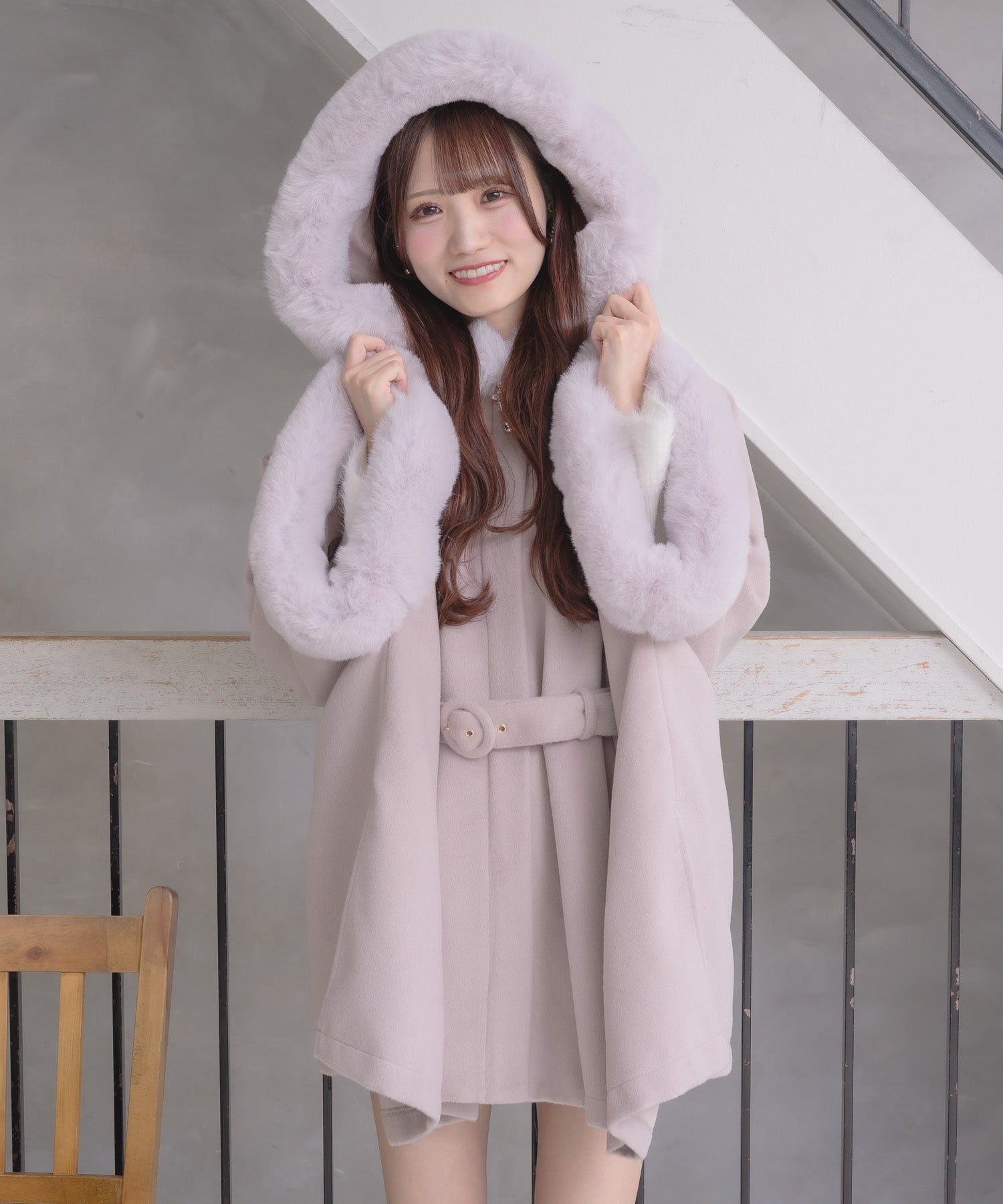 クチュールバイロジータ couture BY ROJITA ファーケープコート （ピンク） ピンク