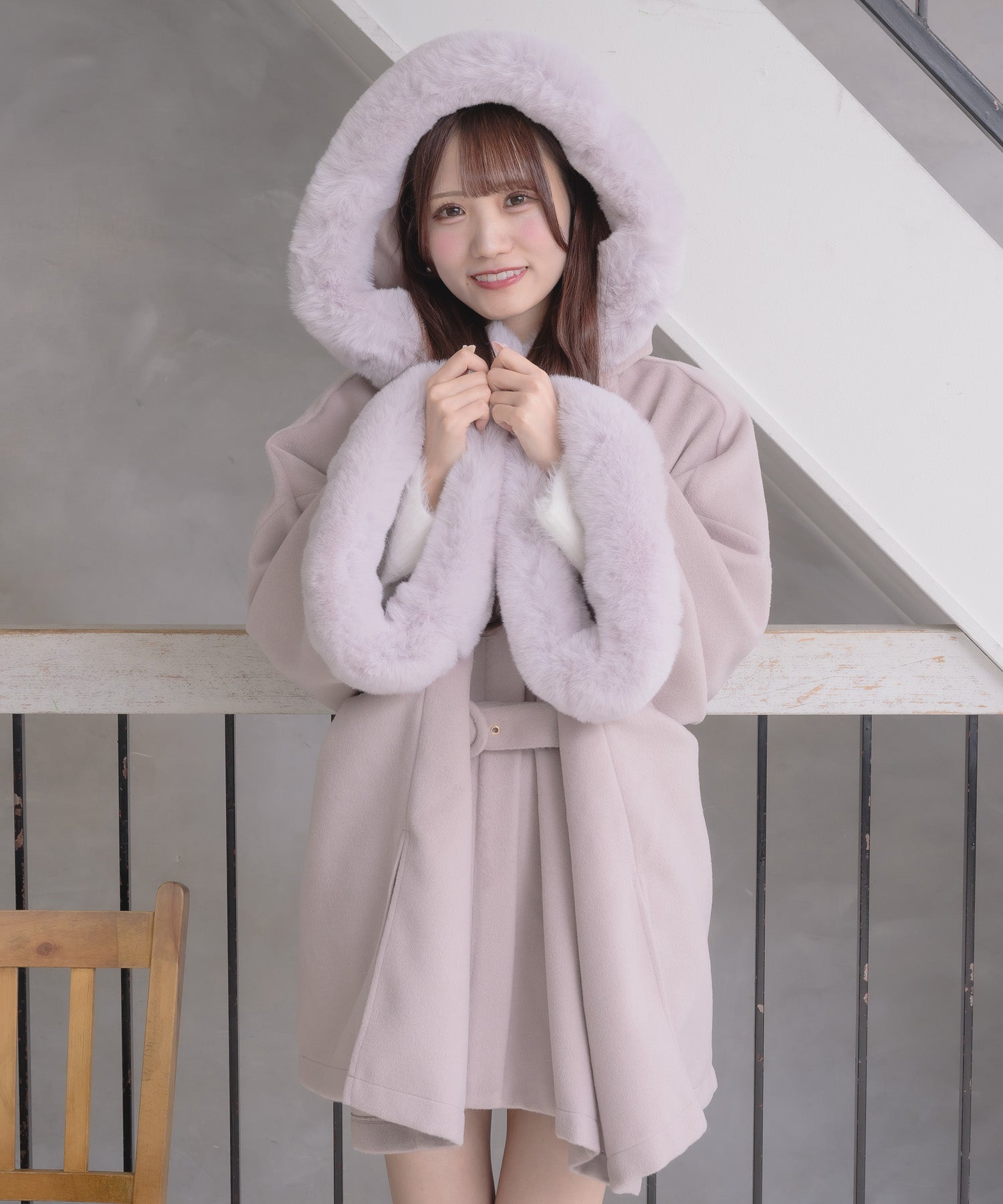 クチュールバイロジータ couture BY ROJITA ファーケープコート （ピンク） ピンク