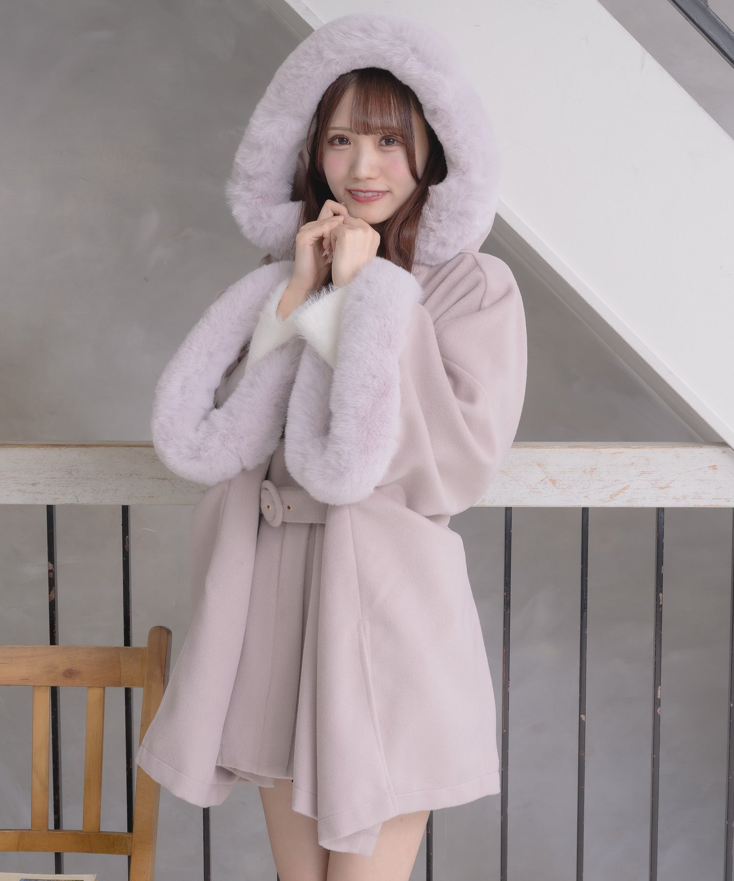 クチュールバイロジータ couture BY ROJITA ファーケープコート （ピンク） ピンク