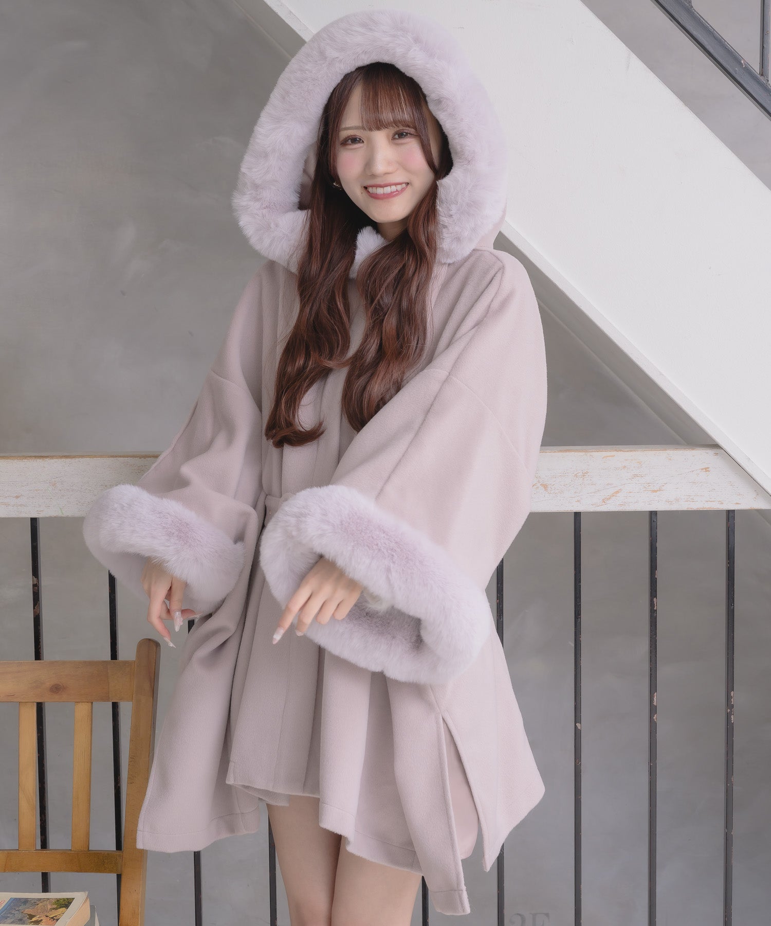 クチュールバイロジータ couture BY ROJITA ファーケープコート （ピンク） ピンク