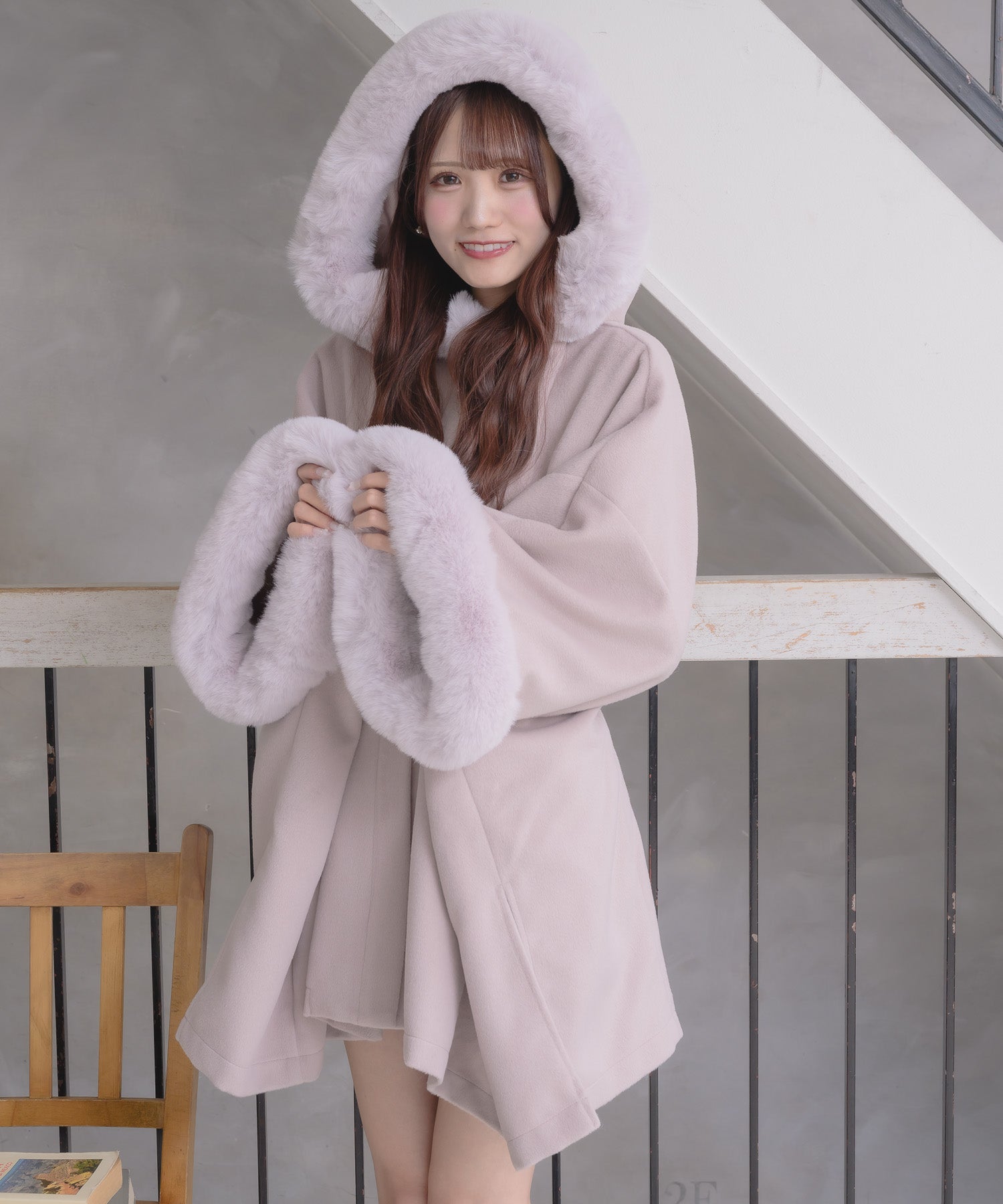 クチュールバイロジータ couture BY ROJITA ファーケープコート （ピンク） ピンク