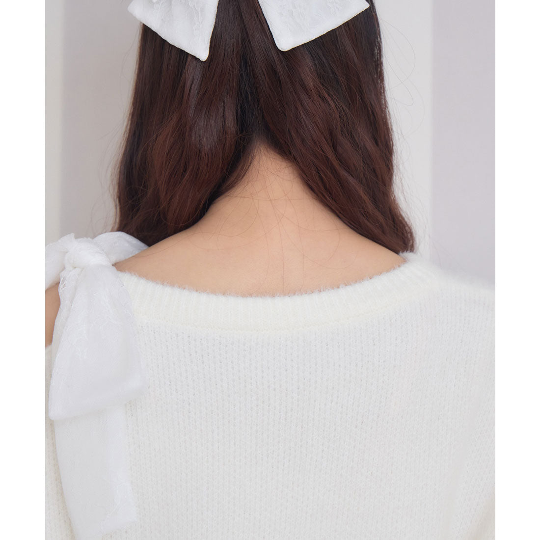 クチュールバイロジータ couture BY ROJITA 肩リボンニットミニワンピース （ホワイト） ホワイト