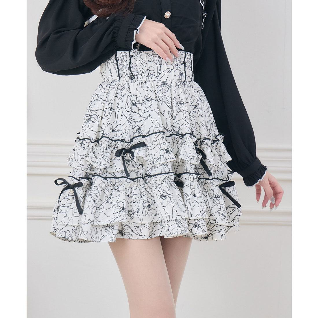 クチュールバイロジータ couture BY ROJITA ラッフルティアードスカート （マルチ） マルチ
