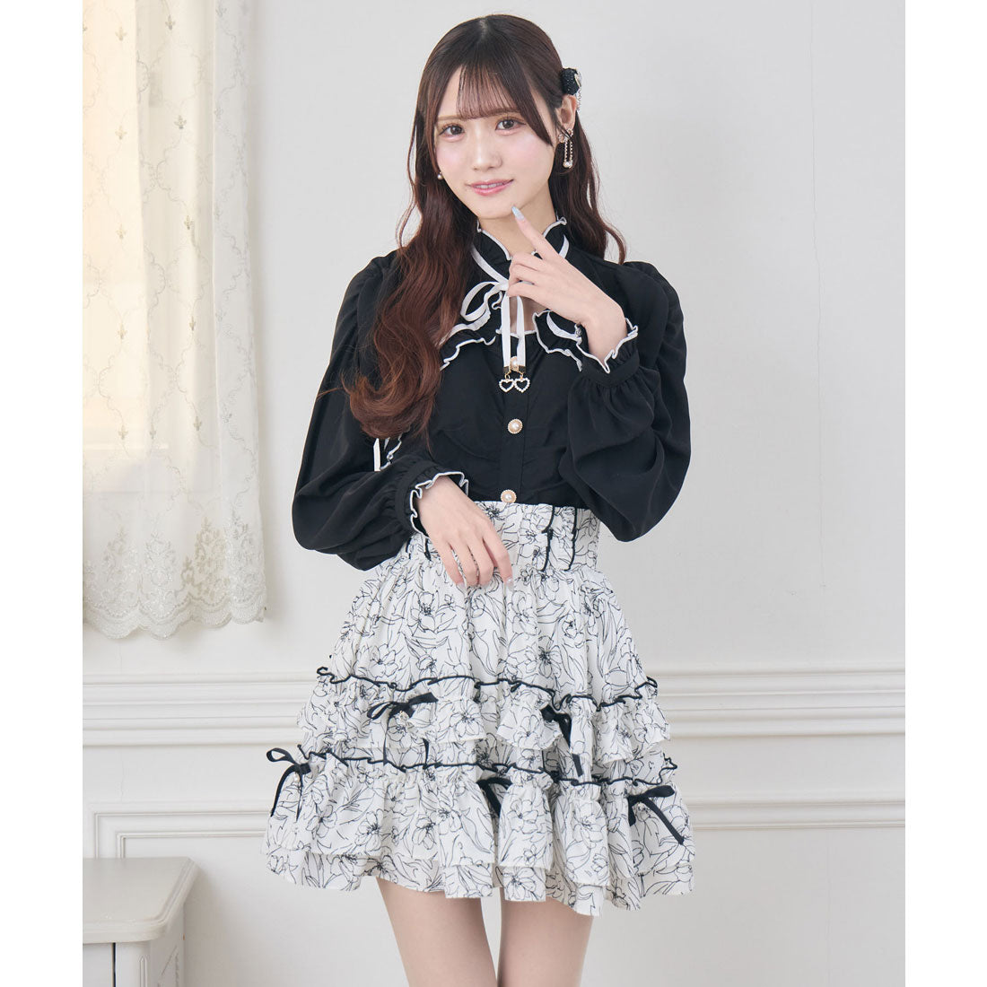 クチュールバイロジータ couture BY ROJITA ラッフルティアードスカート （マルチ） マルチ