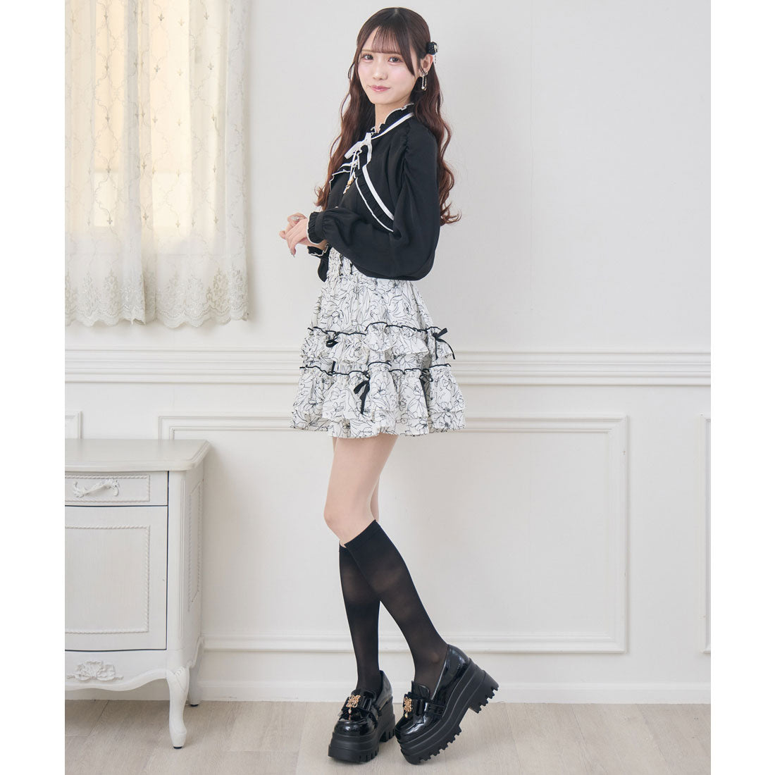 クチュールバイロジータ couture BY ROJITA ラッフルティアードスカート （マルチ） マルチ