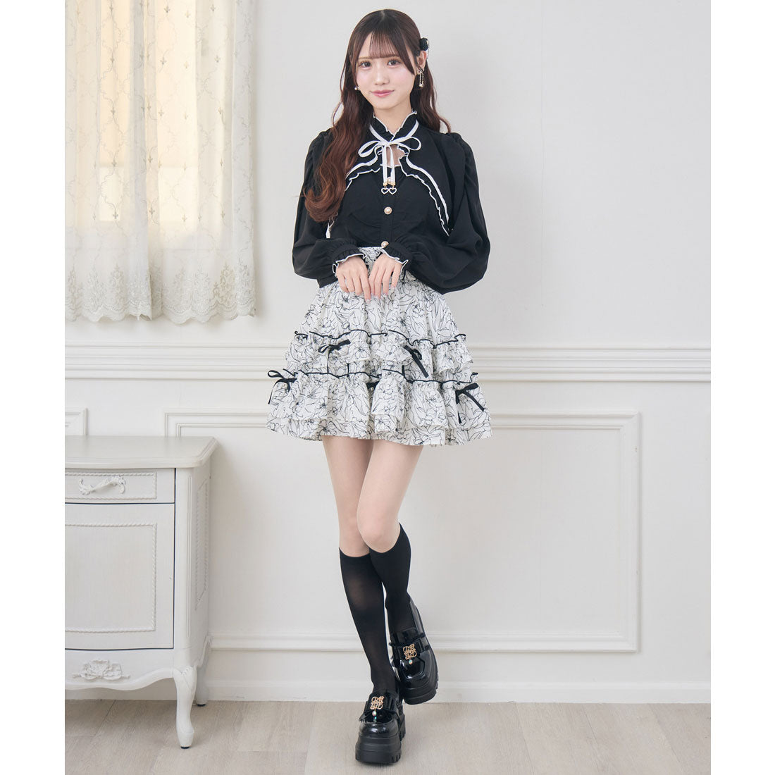 クチュールバイロジータ couture BY ROJITA ラッフルティアードスカート （マルチ） マルチ