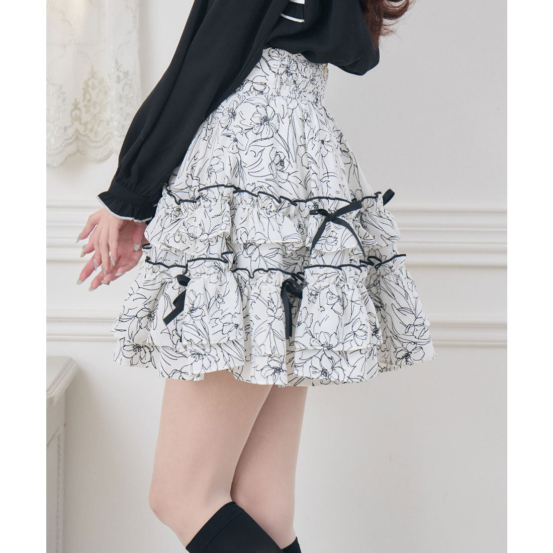 クチュールバイロジータ couture BY ROJITA ラッフルティアードスカート （マルチ） マルチ
