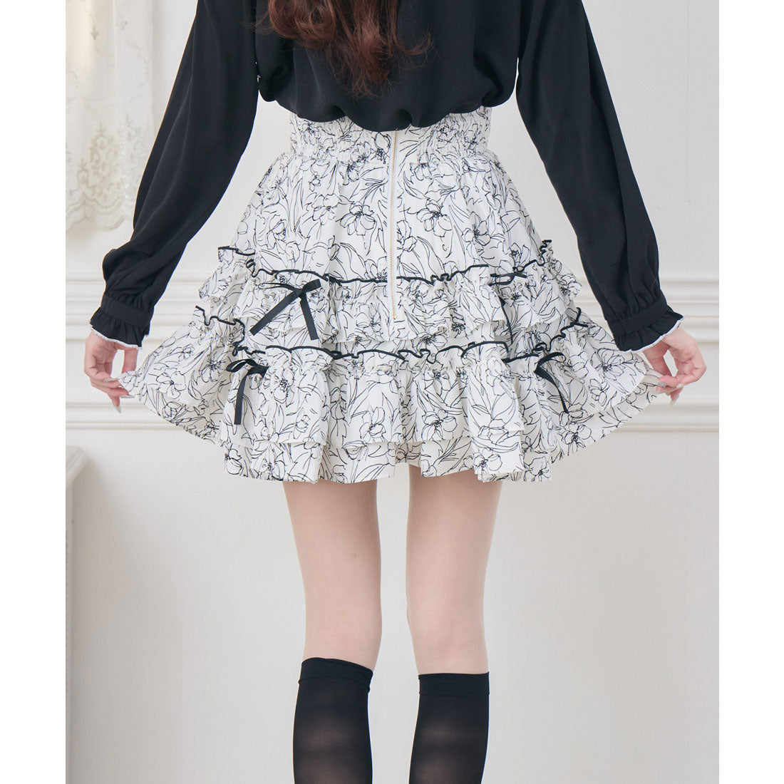 クチュールバイロジータ couture BY ROJITA ラッフルティアードスカート （マルチ） マルチ