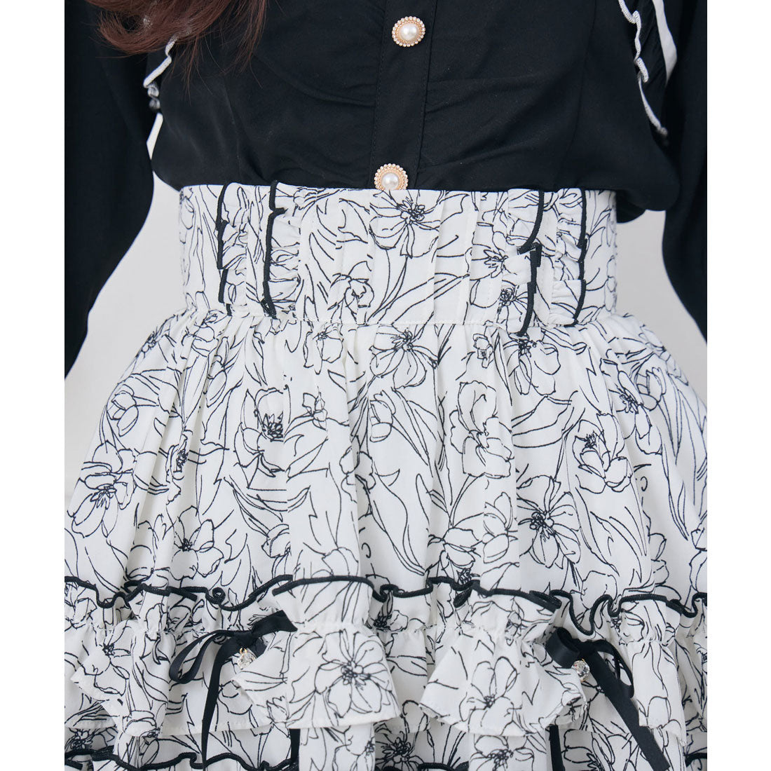 クチュールバイロジータ couture BY ROJITA ラッフルティアードスカート （マルチ） マルチ