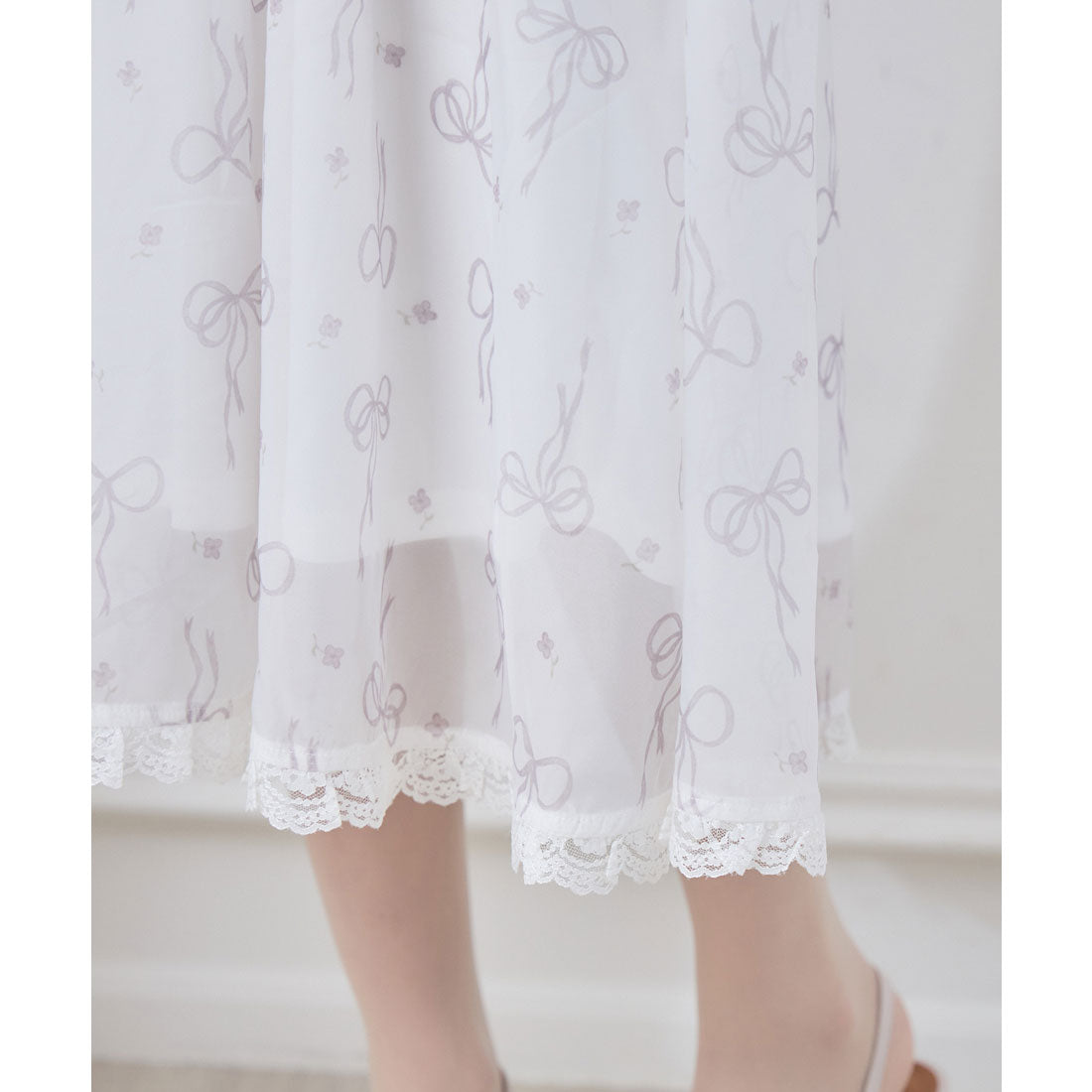 クチュールバイロジータ couture BY ROJITA リボン柄シアーロングワンピース （ピンク） ピンク