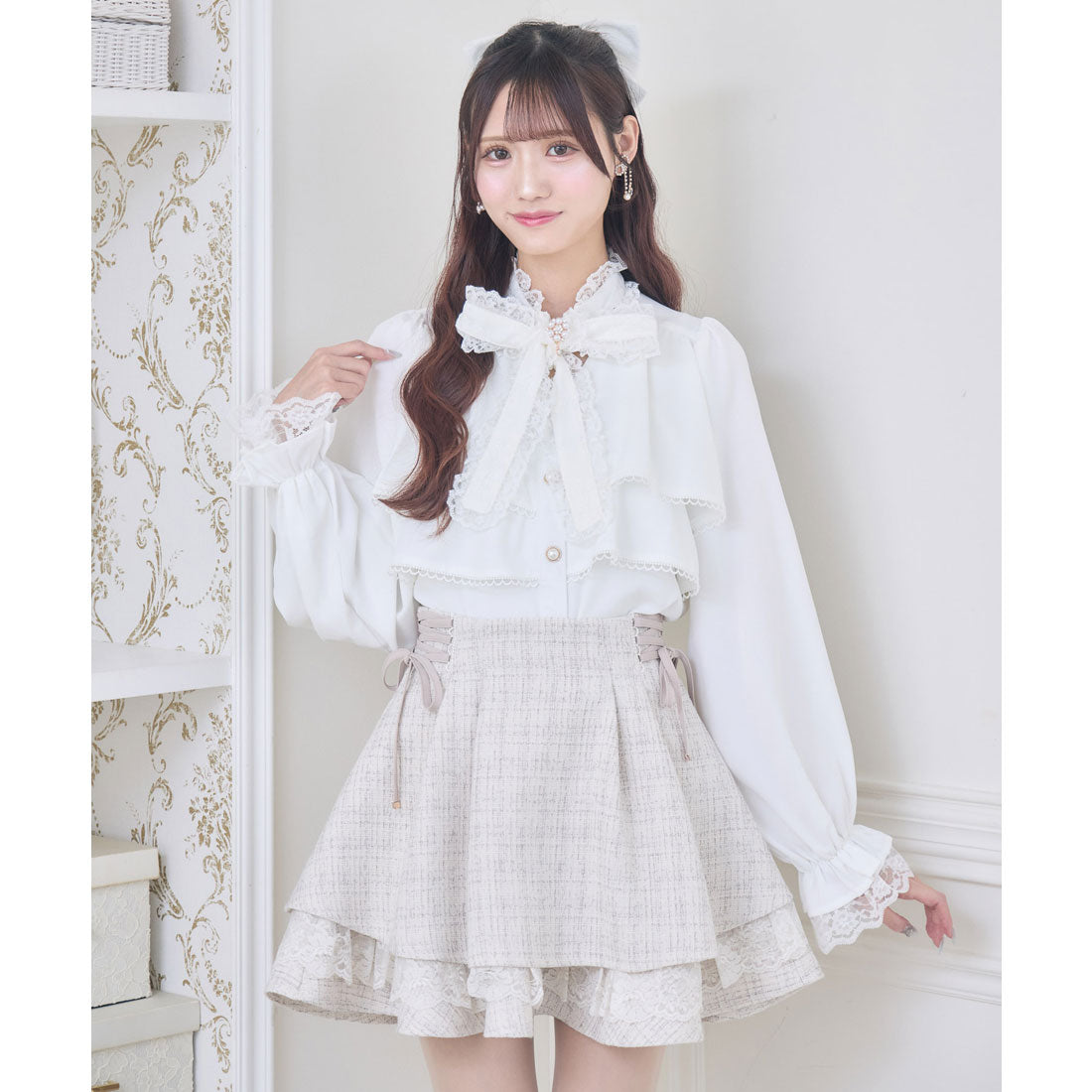 クチュールバイロジータ couture BY ROJITA ツイードスカパン （ベージュ） ベージュ