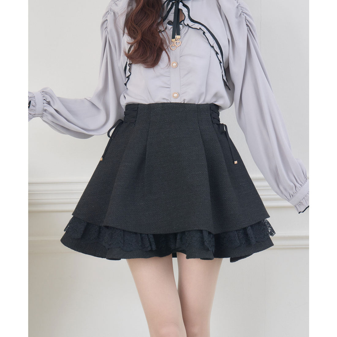 クチュールバイロジータ couture BY ROJITA ツイードスカパン （ブラック） ブラック