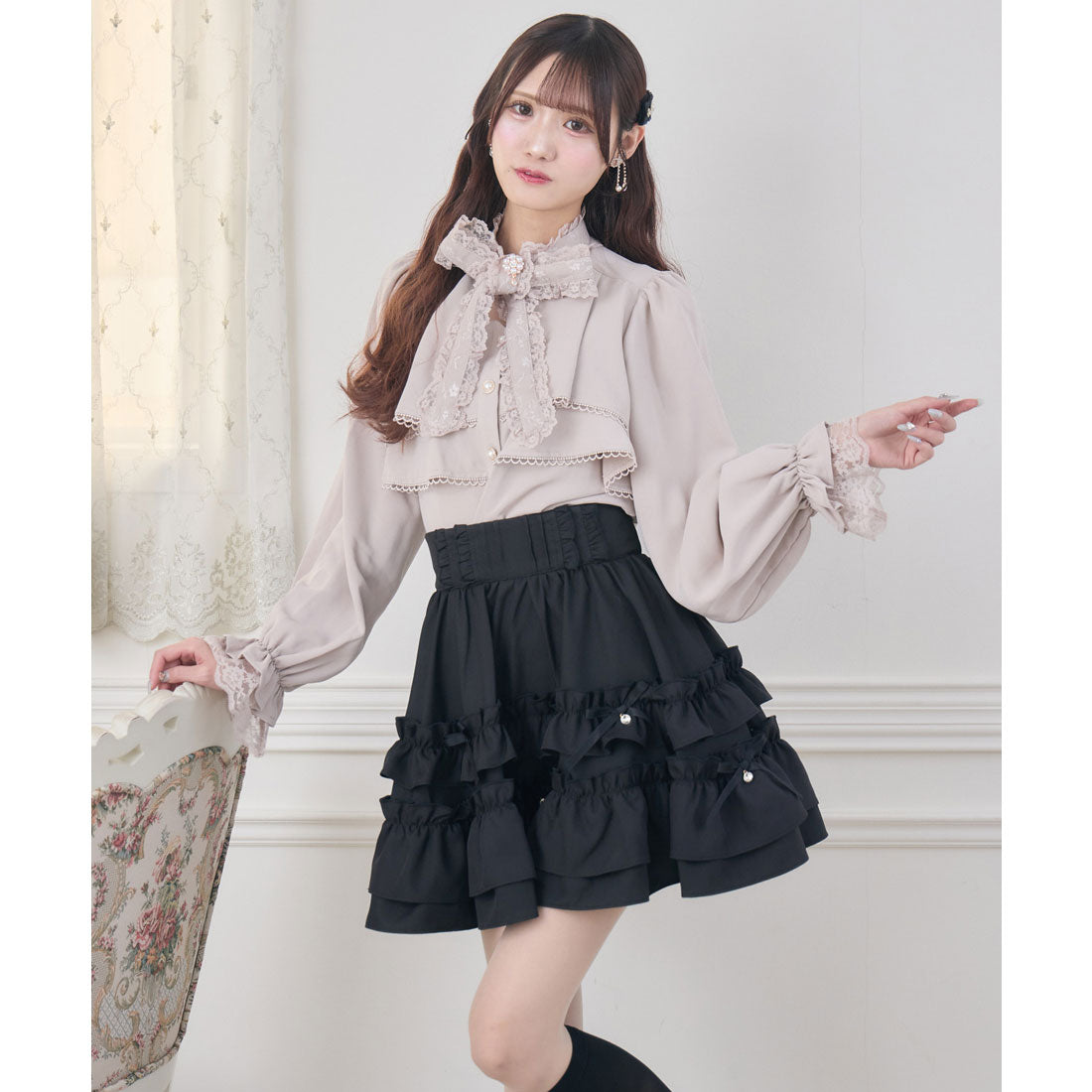 クチュールバイロジータ couture BY ROJITA 2段ティアードブラウス （ピンク） ピンク