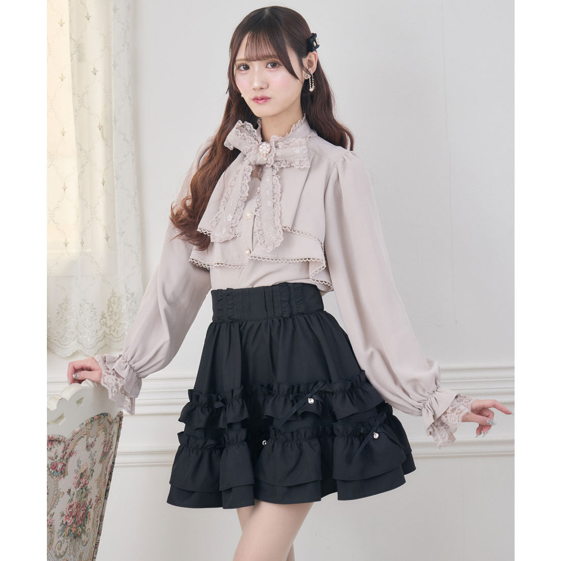 クチュールバイロジータ couture BY ROJITA 2段ティアードブラウス （ピンク） ピンク