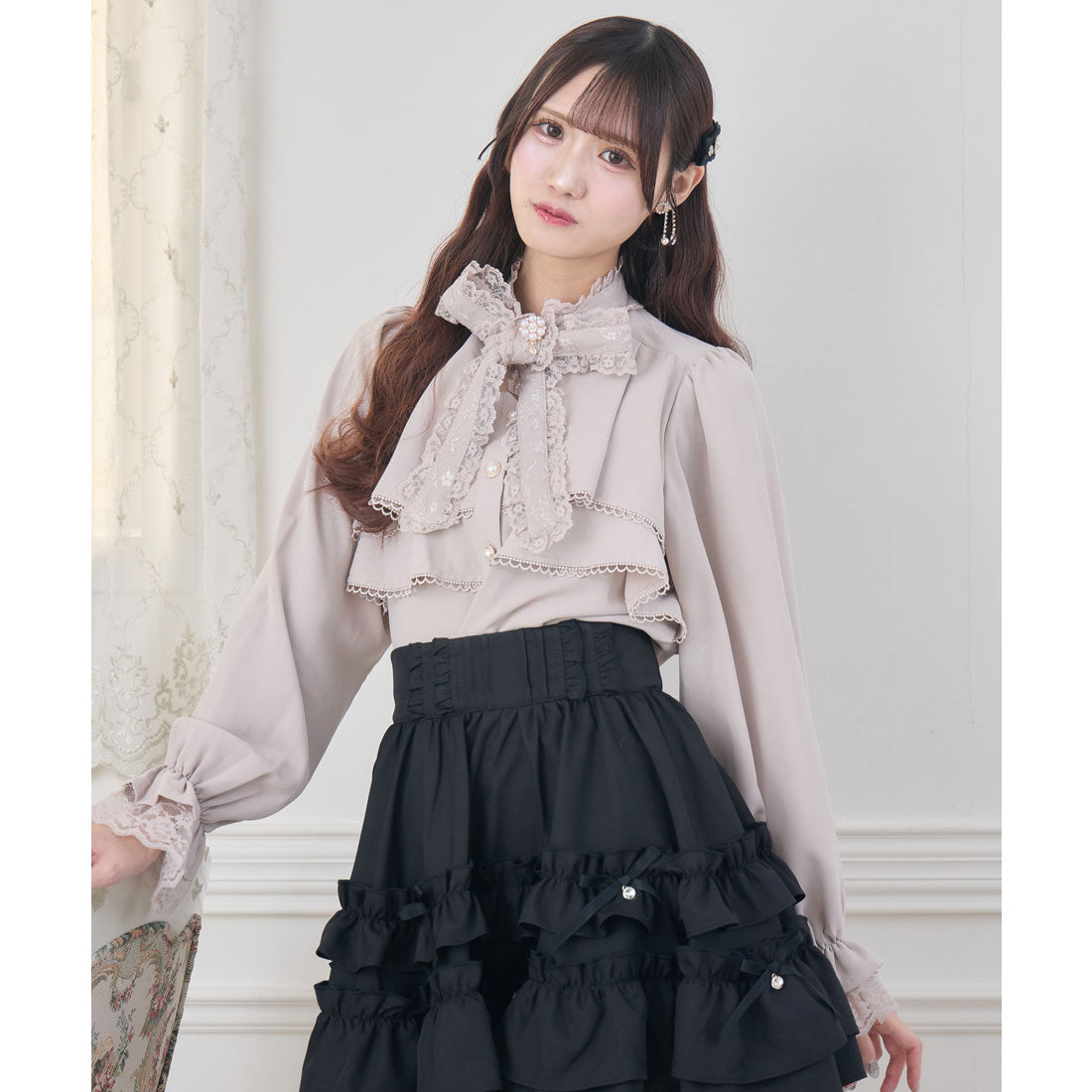 クチュールバイロジータ couture BY ROJITA 2段ティアードブラウス （ピンク） ピンク