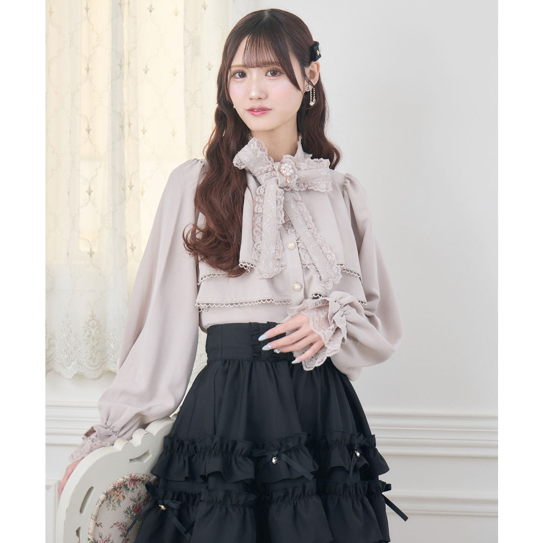 クチュールバイロジータ couture BY ROJITA 2段ティアードブラウス （ピンク） ピンク