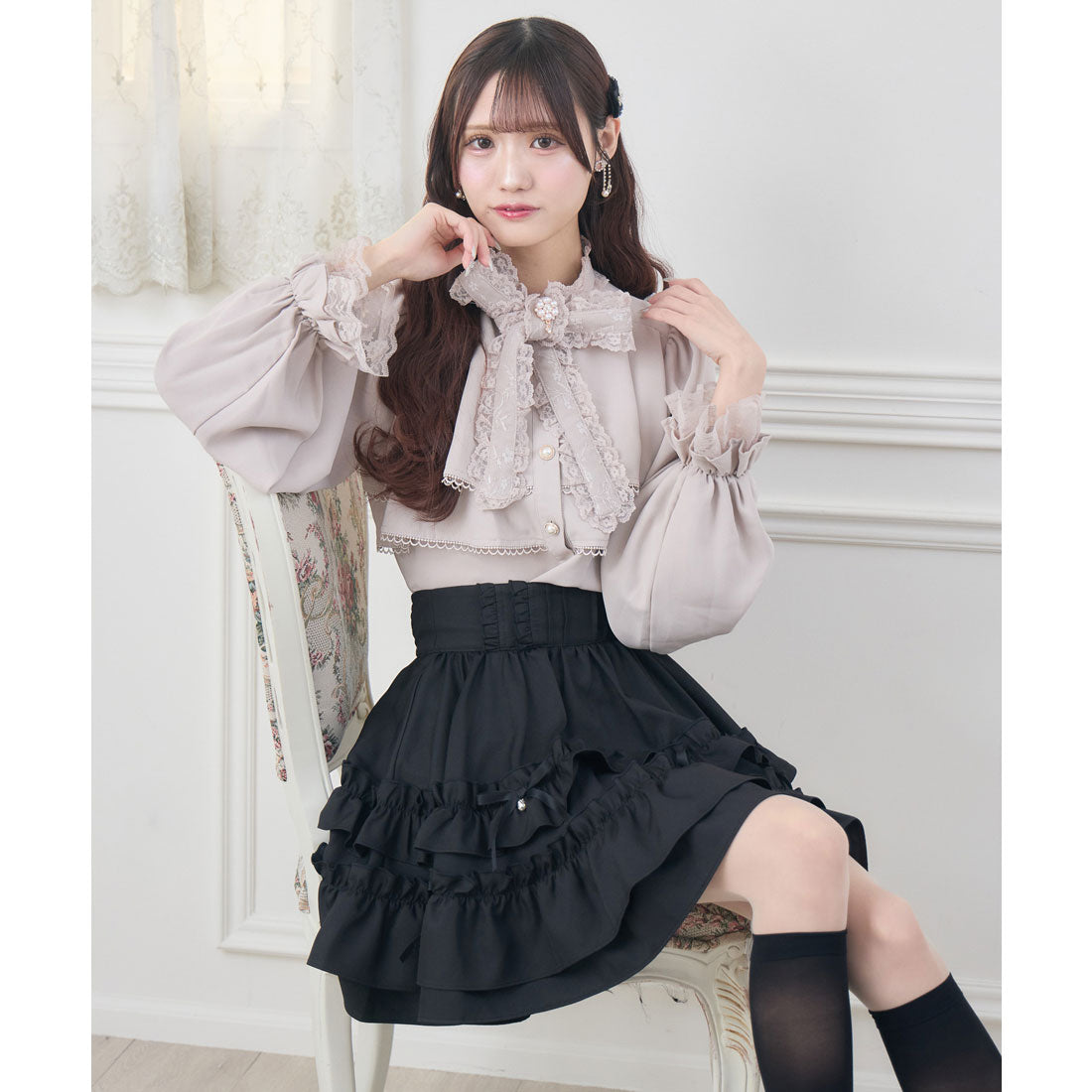 クチュールバイロジータ couture BY ROJITA 2段ティアードブラウス （ピンク） ピンク