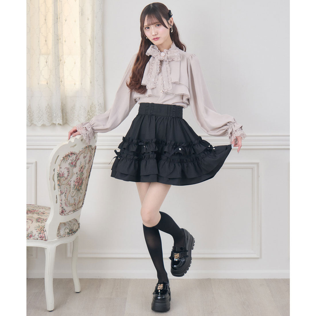 クチュールバイロジータ couture BY ROJITA 2段ティアードブラウス （ピンク） ピンク