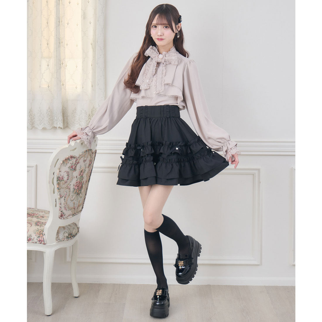 クチュールバイロジータ couture BY ROJITA 2段ティアードブラウス （ピンク） ピンク