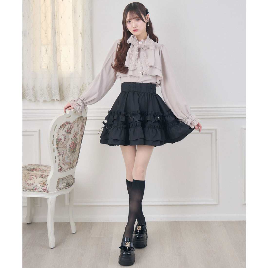 クチュールバイロジータ couture BY ROJITA 2段ティアードブラウス （ピンク） ピンク