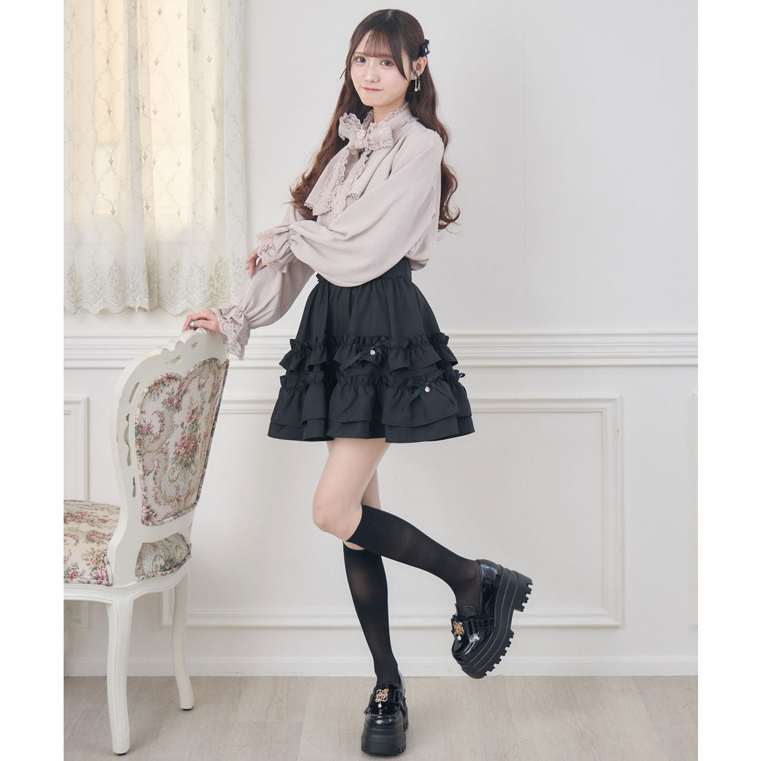 クチュールバイロジータ couture BY ROJITA 2段ティアードブラウス （ピンク） ピンク