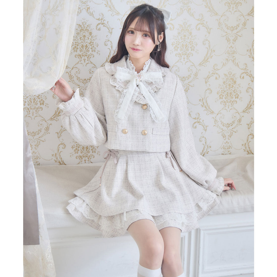 クチュールバイロジータ couture BY ROJITA ツイードジャケット （ベージュ） ベージュ