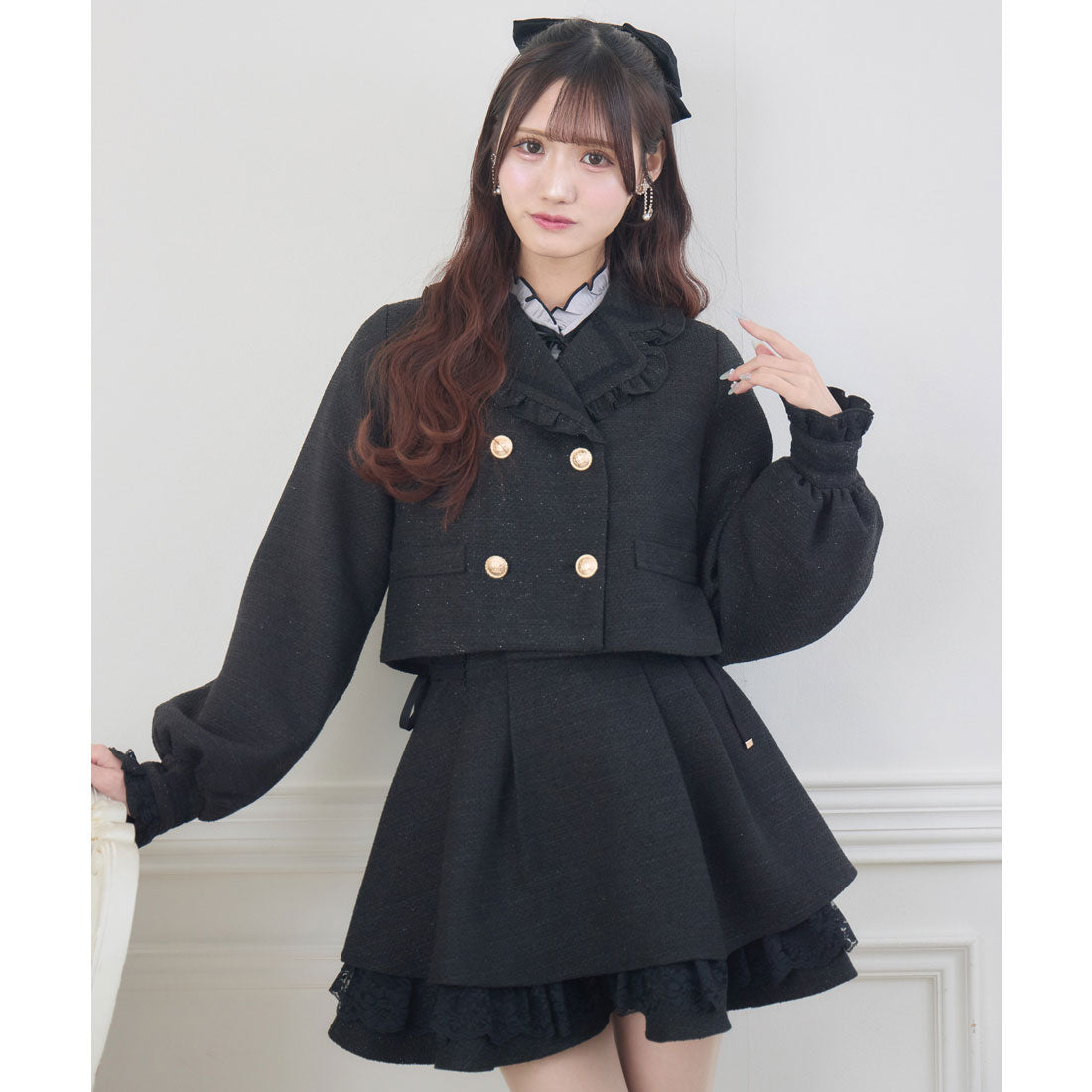 クチュールバイロジータ couture BY ROJITA ツイードジャケット （ブラック） ブラック