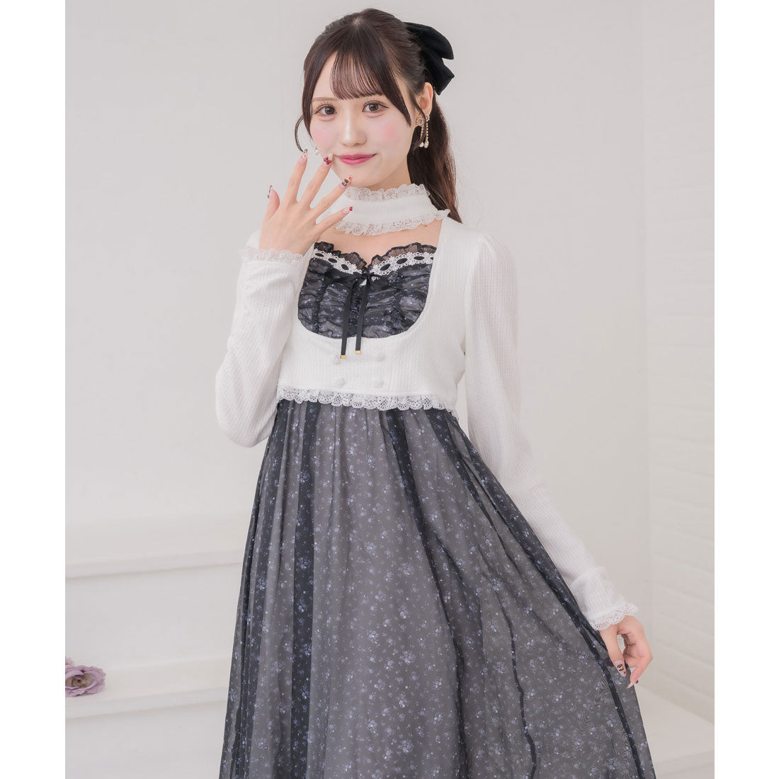 クチュールバイロジータ couture BY ROJITA チョーカードッキングフレアワンピース （ホワイト） ホワイト