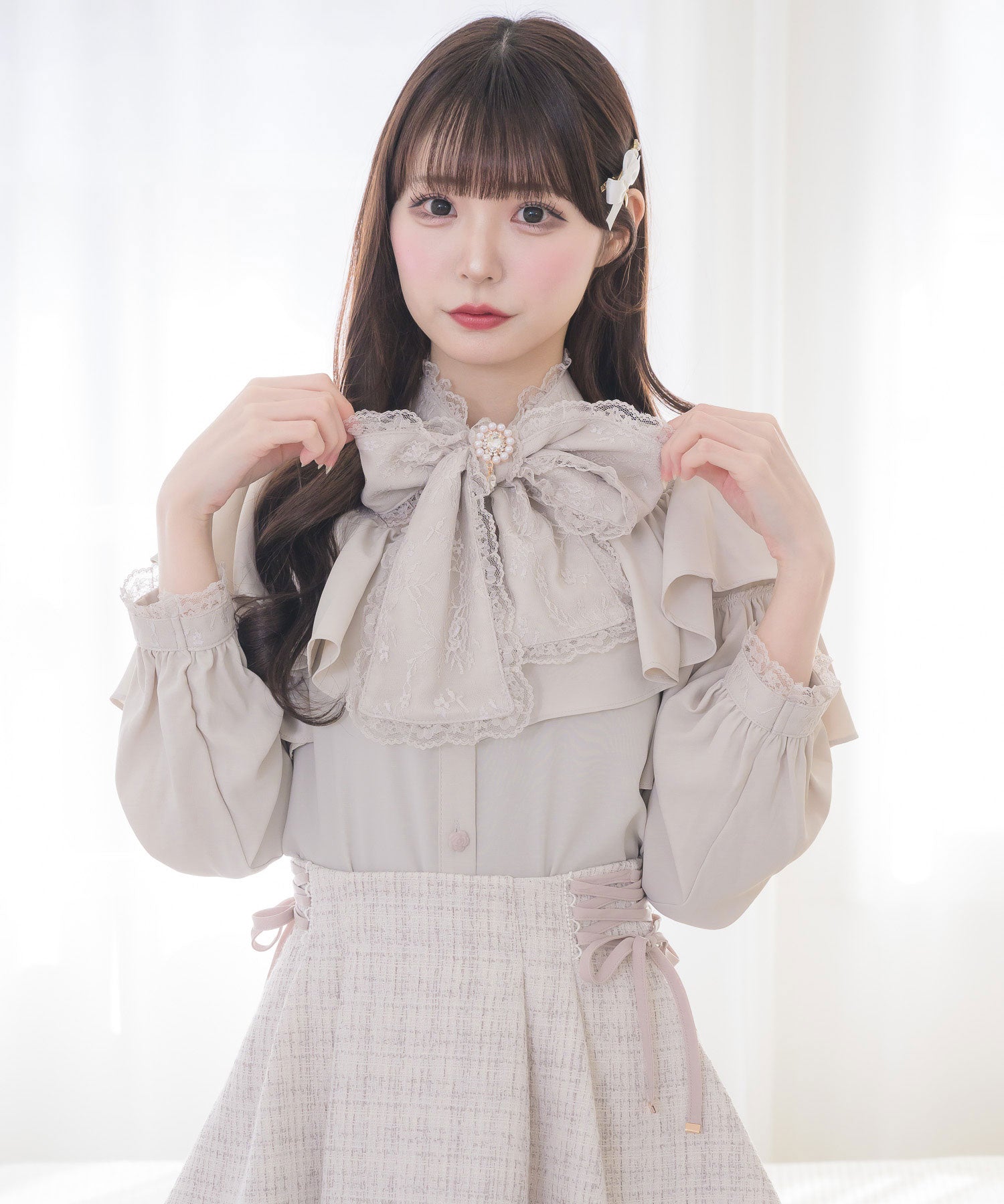 クチュールバイロジータ couture BY ROJITA ラッフルボリュームブラウス （ベージュ） ベージュ