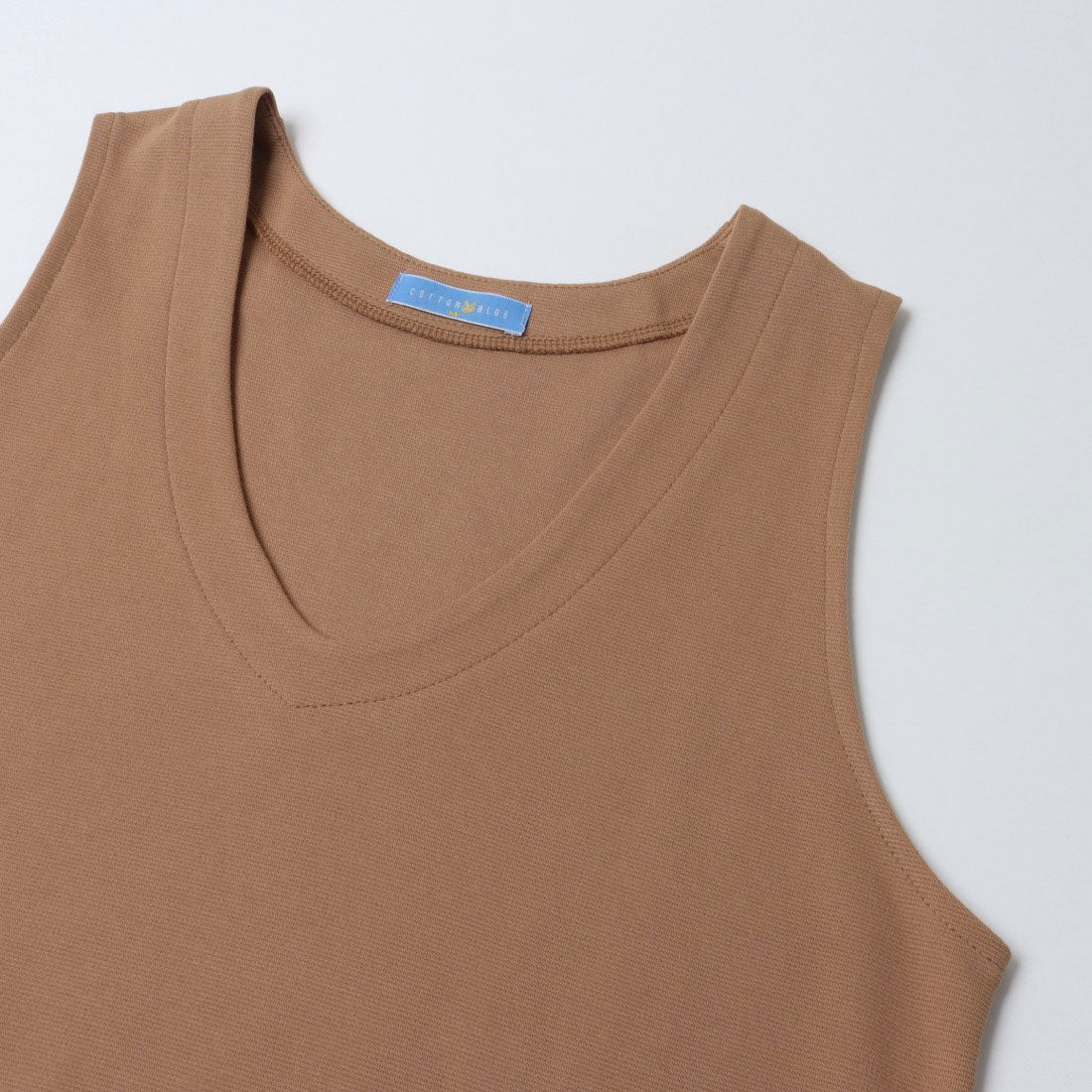 コットンブルー COTTON BLUE Vネックベスト （ベージュ） ベージュ