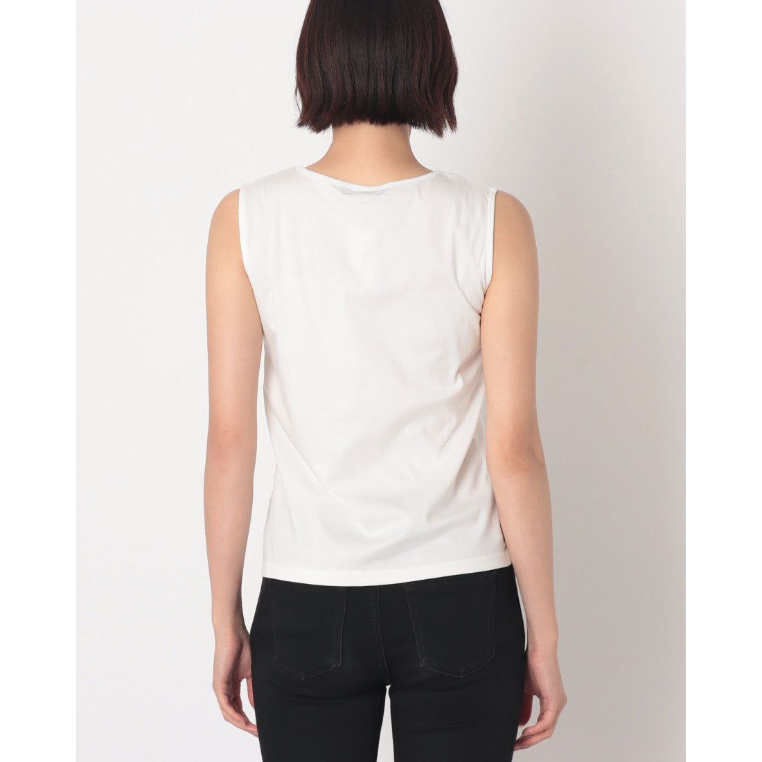 コットンブルー COTTON BLUE チュール切替えタンクトップ （白） 白