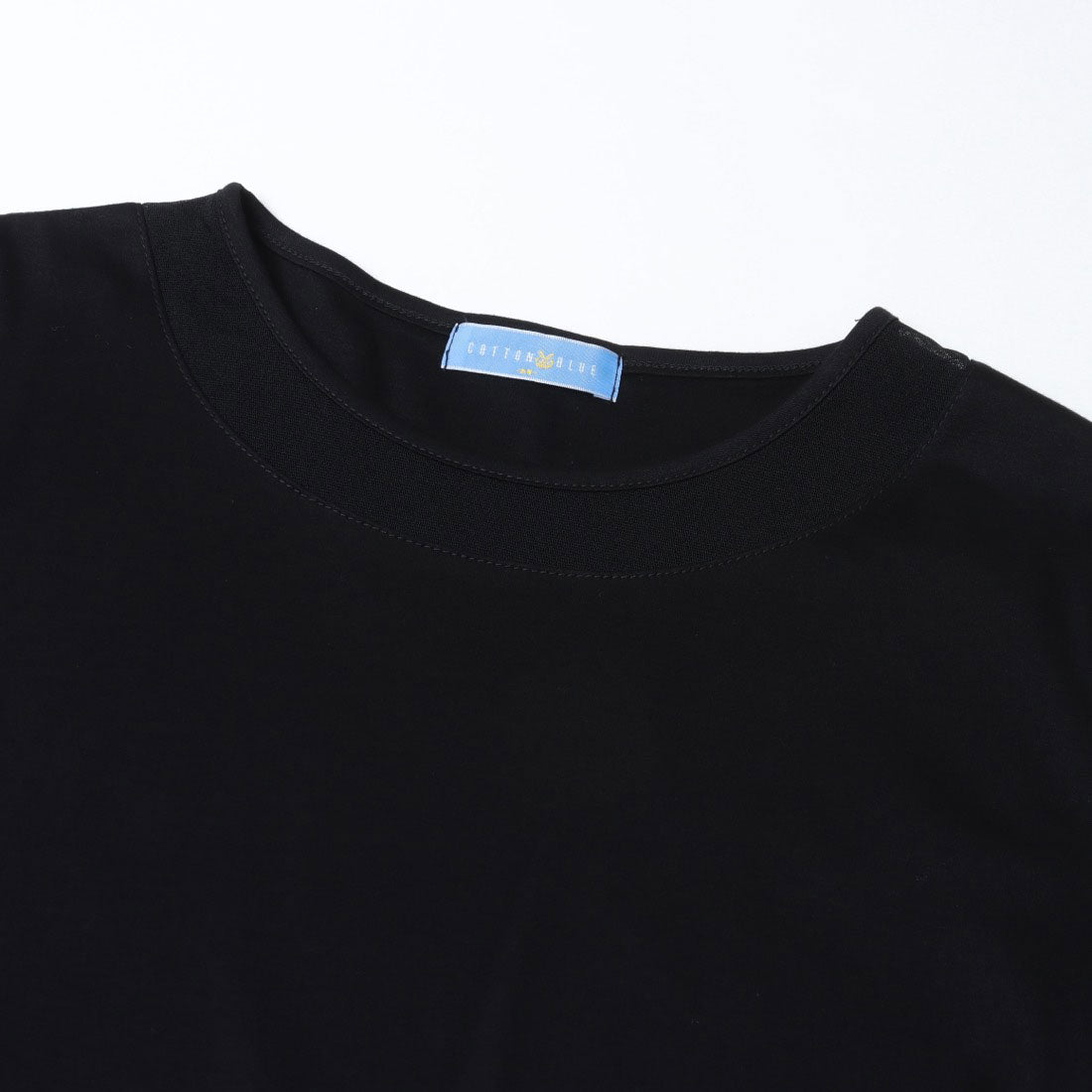 コットンブルー COTTON BLUE チュール切替えデザインプルオーバー （黒） 黒