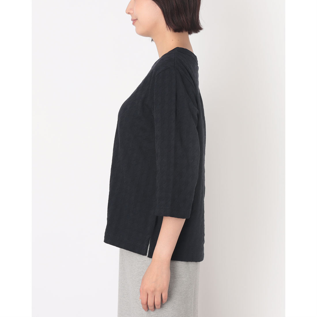 コットンブルー COTTON BLUE ジャカードプルオーバー （黒） 黒
