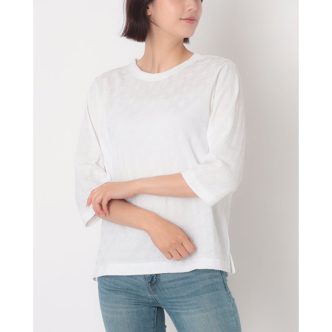 コットンブルー COTTON BLUE ジャカードプルオーバー （白） 白