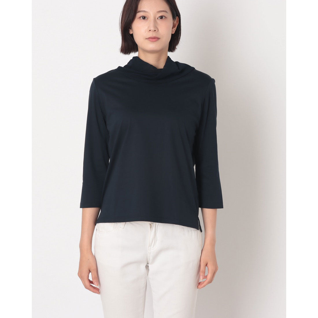 コットンブルー COTTON BLUE 襟ツイストチュールプルオーバー （ネイビー） ネイビー