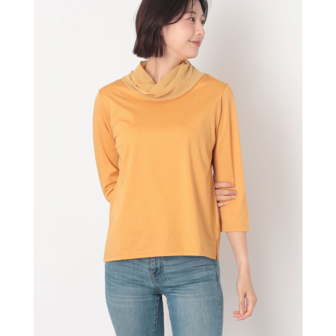 コットンブルー COTTON BLUE 襟ツイストチュールプルオーバー （イエロー） イエロー