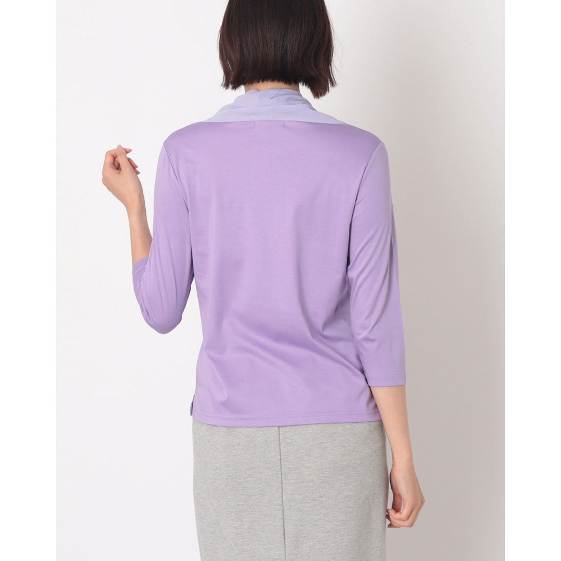 コットンブルー COTTON BLUE 襟ツイストチュールプルオーバー （パープル） パープル