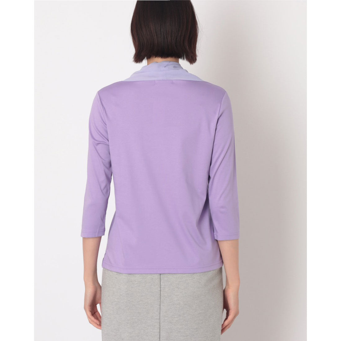 コットンブルー COTTON BLUE 襟ツイストチュールプルオーバー （パープル） パープル