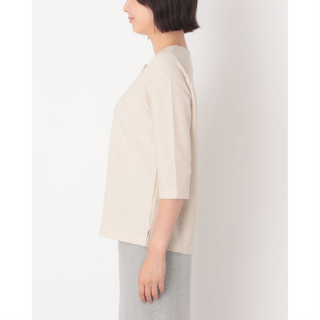 コットンブルー COTTON BLUE ジャカードカーディガン （ベージュ） ベージュ