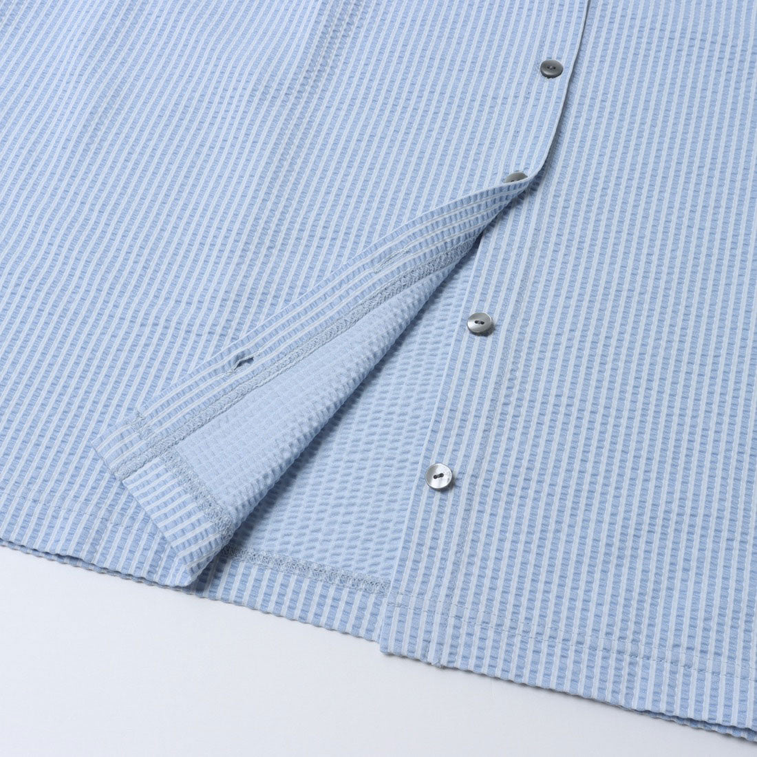 コットンブルー COTTON BLUE ギャザー使いノースリーブブラウス （サックス） サックス
