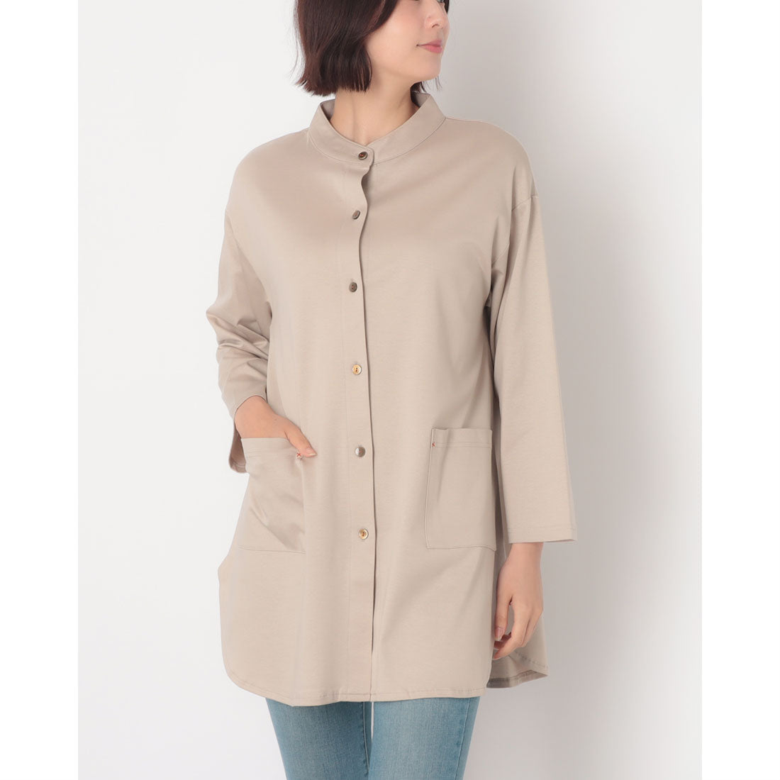コットンブルー COTTON BLUE カットソーロングシャツ （ベージュ） ベージュ