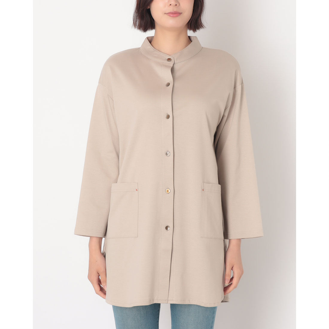 コットンブルー COTTON BLUE カットソーロングシャツ （ベージュ） ベージュ