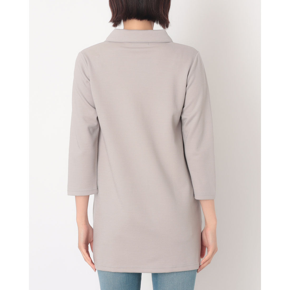 コットンブルー COTTON BLUE 襟付きスキッパーチュニック （グレー） グレー
