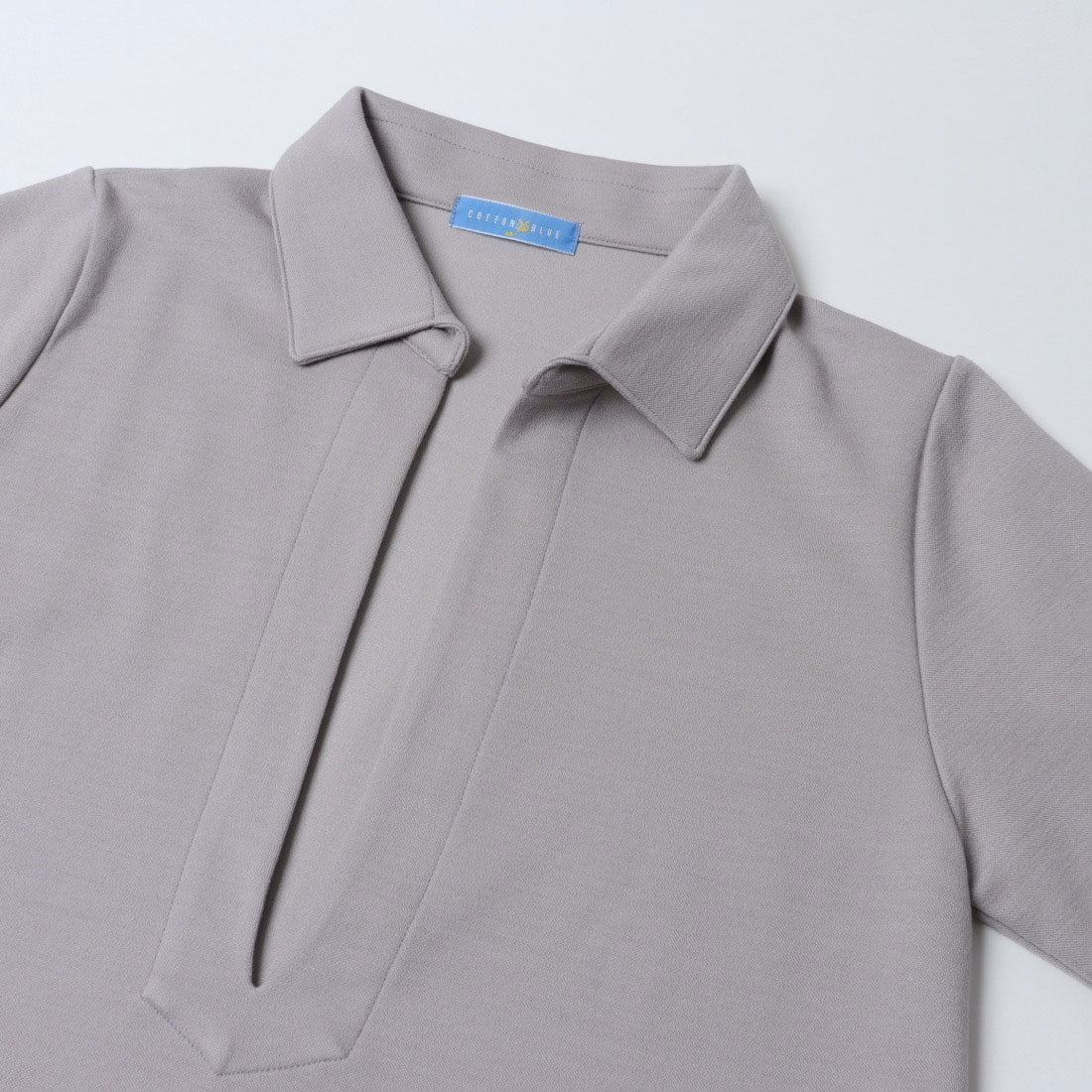 コットンブルー COTTON BLUE 襟付きスキッパーチュニック （グレー） グレー
