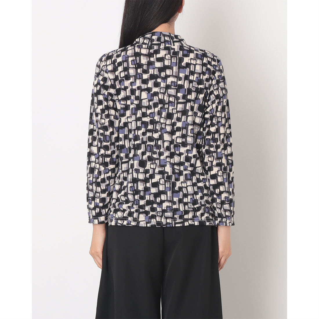 コットンブルー COTTON BLUE ギャザー入りハイネックプルオーバー （パープル） パープル